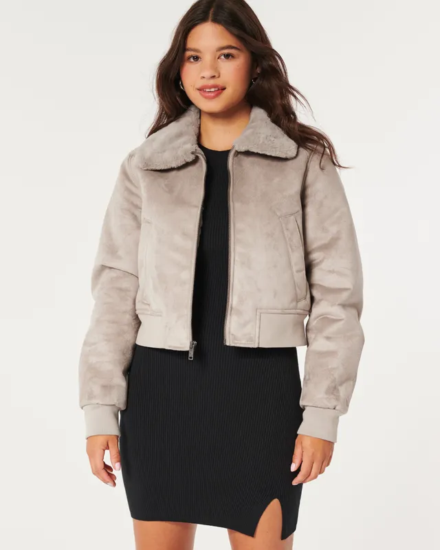 Hollister suede jacket sales