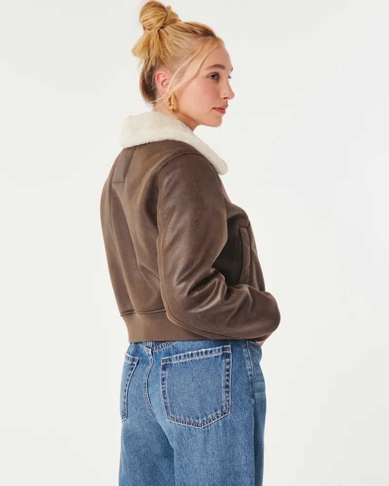Cozy lined bomber new arrivals jacket hollister