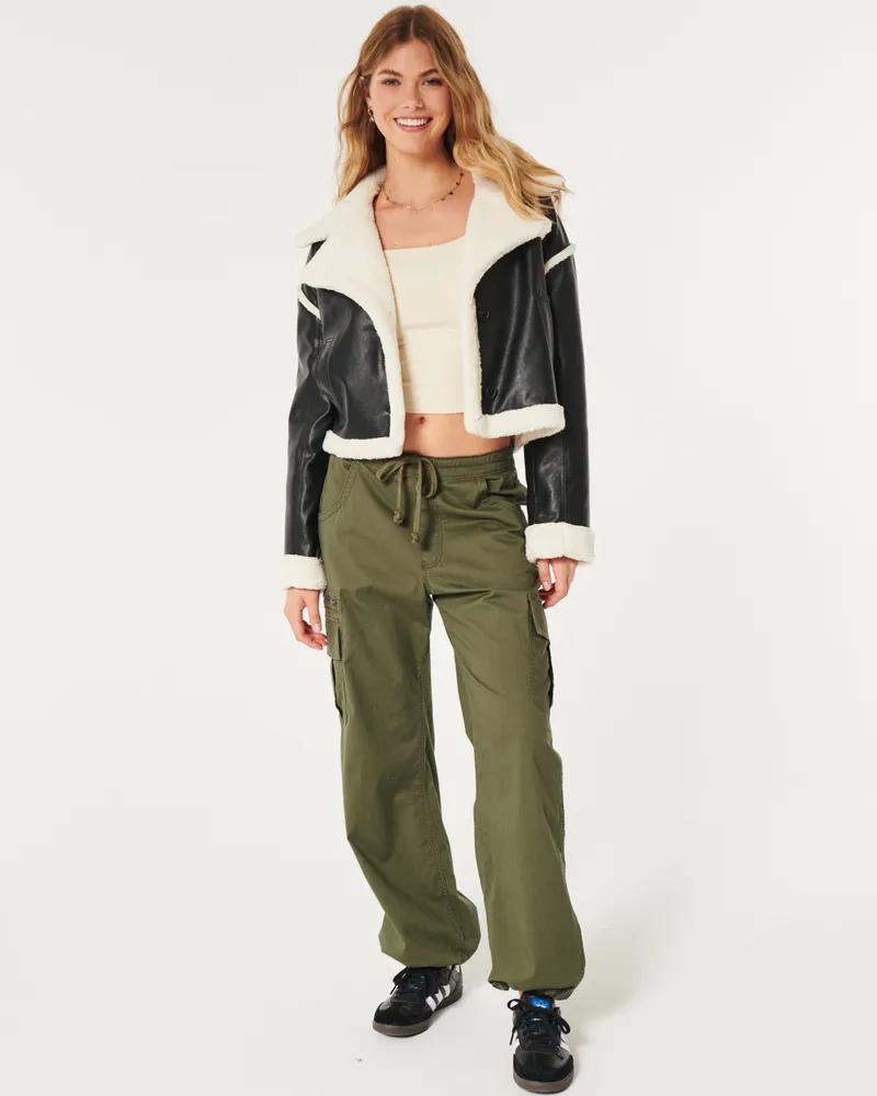 Hollister cropped best sale jacket