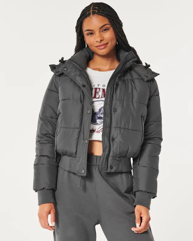 Hollister lightweight puffer jacket hotsell