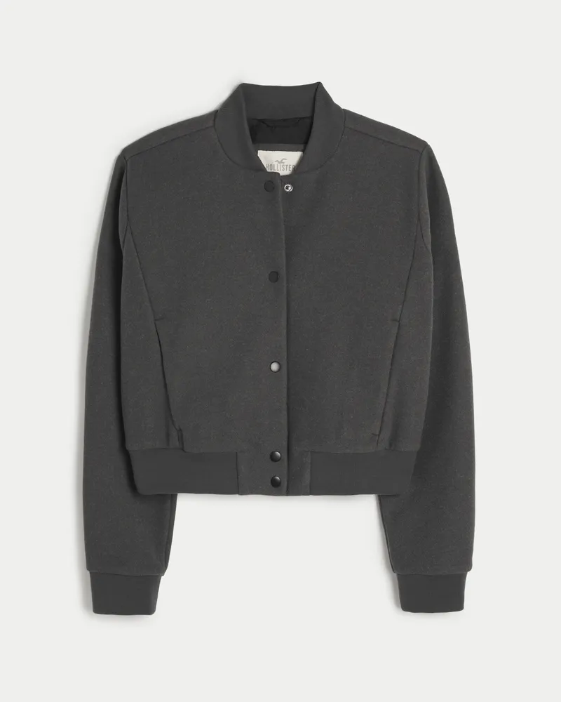 Hollister Faux Wool Bomber Jacket CoolSprings Galleria