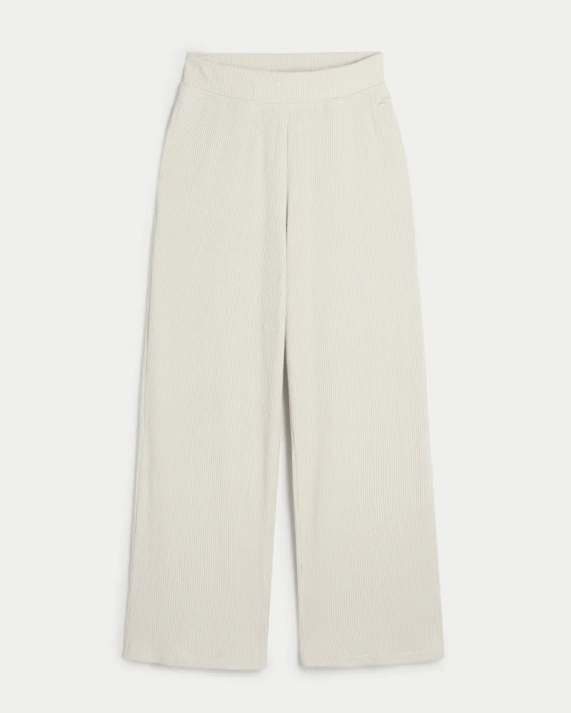 Hollister Cozy Ribbed Wide Leg Pants CoolSprings Galleria