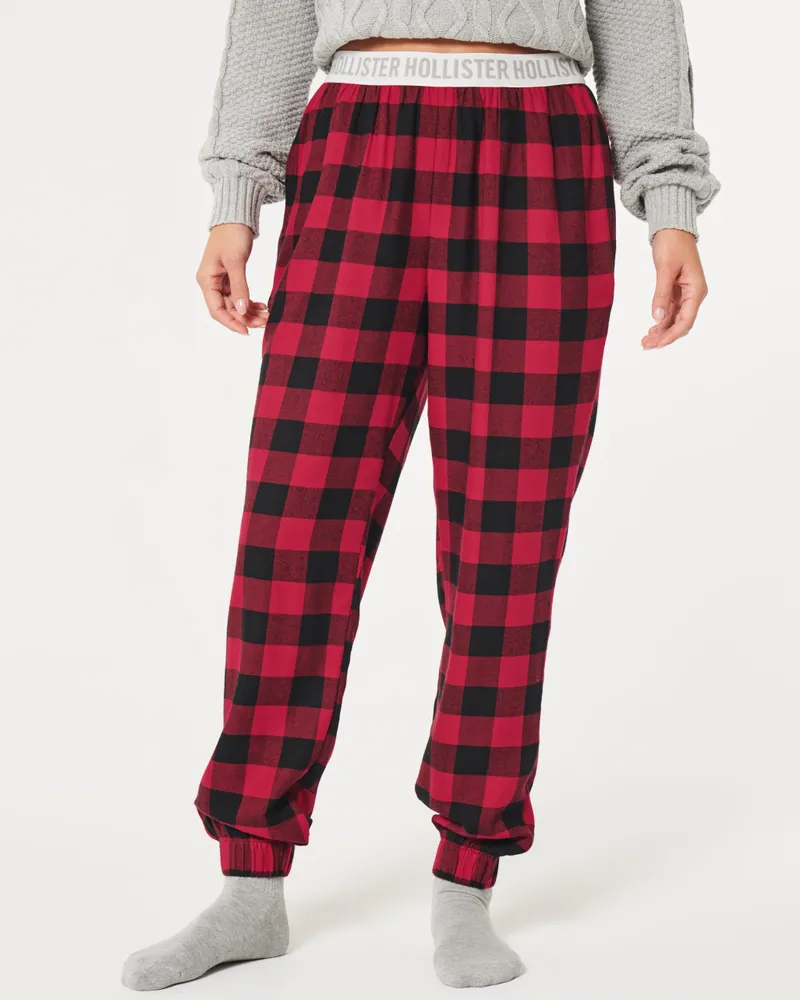 Hollister flannel sleep joggers store