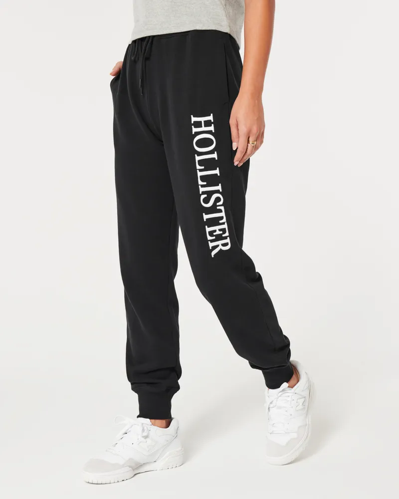 Hollister high rise fleece joggers hot sale