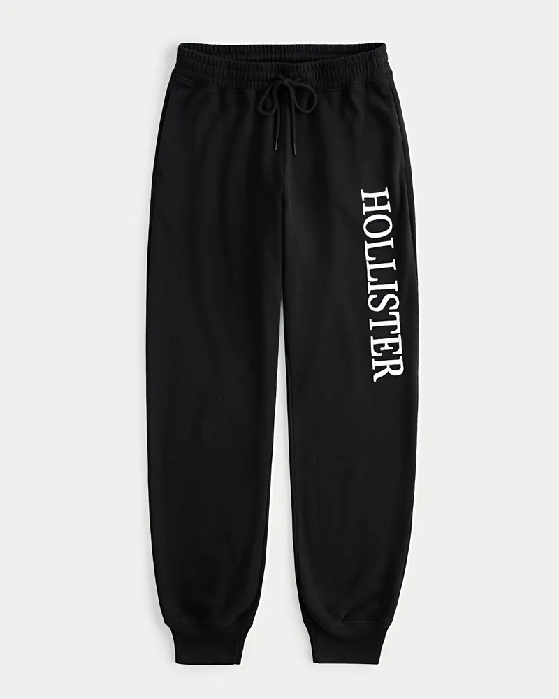 High rise fleece joggers hollister sales