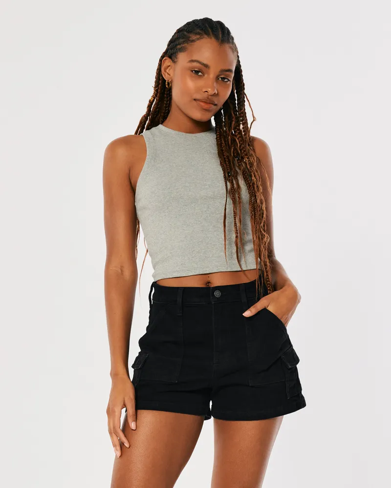 Crochet new arrivals denim shorts