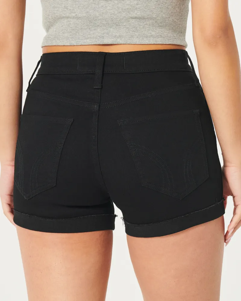 Hollister white denim shorts top