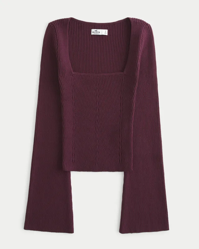 Hollister Square Neck Sweater Dress CoolSprings Galleria