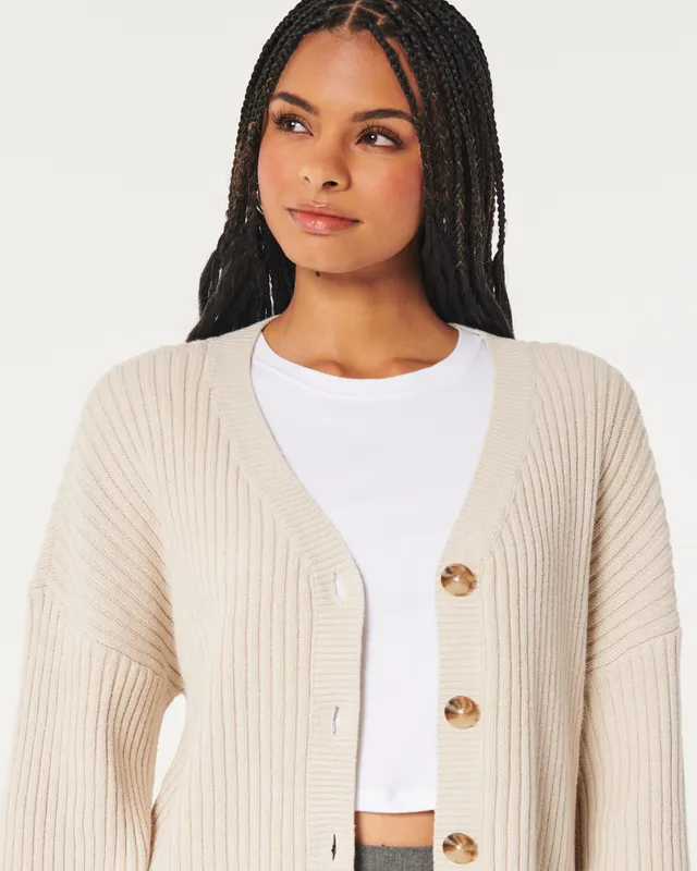 Hollister Easy Cozy Textured Cardigan CoolSprings Galleria
