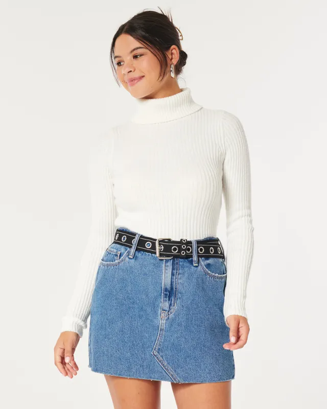 Ribbed turtleneck hotsell sweater hollister