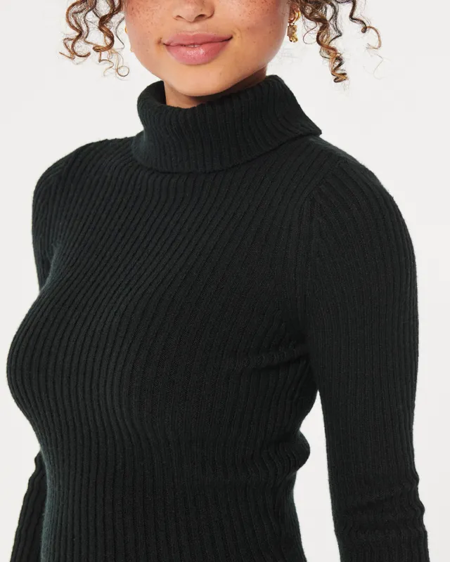 Ribbed turtleneck sweater hollister cheap
