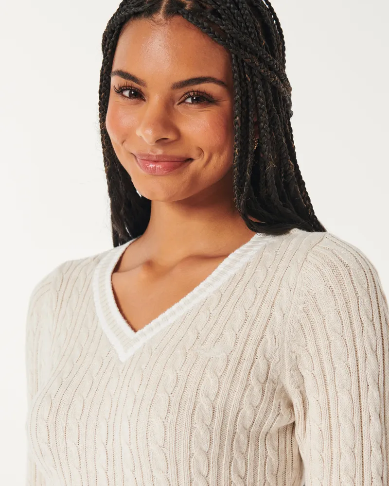 V neck sweater hollister sale