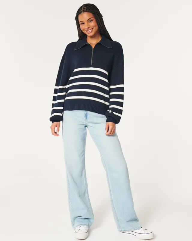 Hollister half 2025 zip sweater