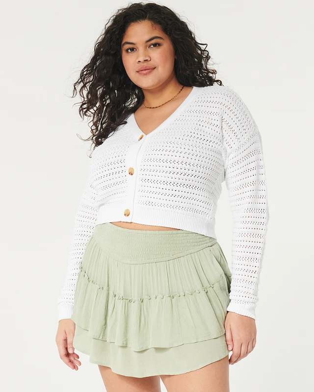 Hol Easy Open-Stitch Crochet-Style Cardigan | Liberty Center