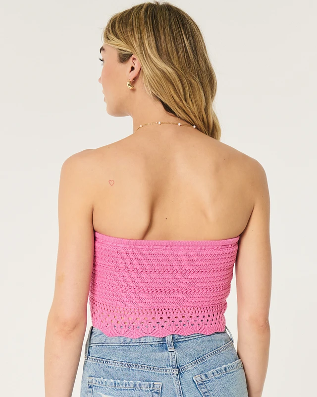 Yellow tube top hollister on sale