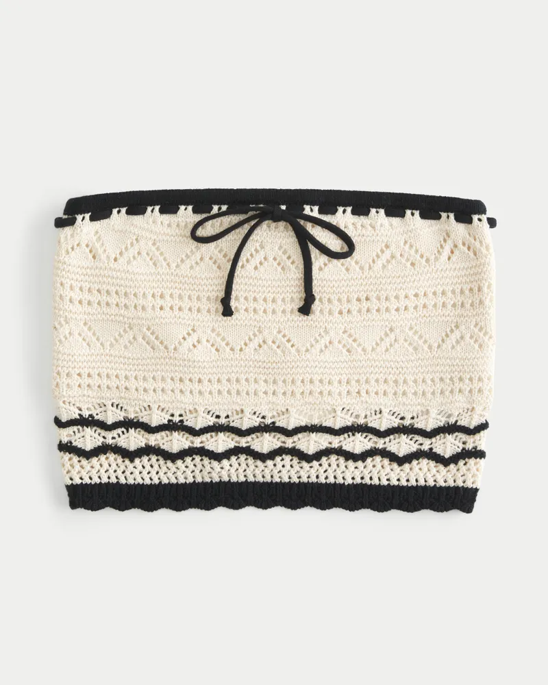 Hollister top crochet top