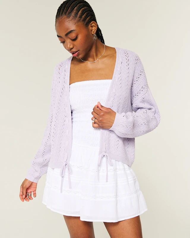 Hollister Easy Textured No-Close Cardigan | Liberty Center