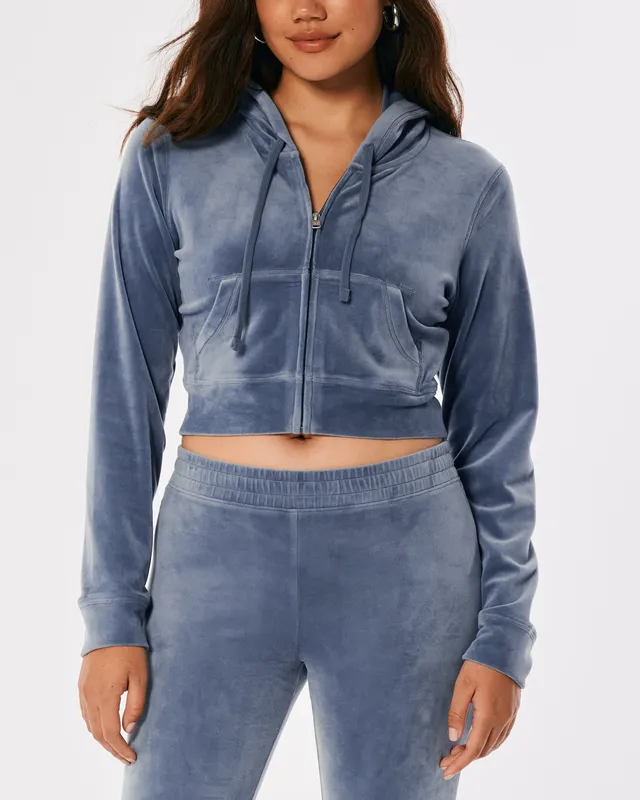 Hollister crop top hoodie clearance