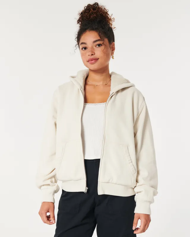 Hollister teddy hoodie 2025