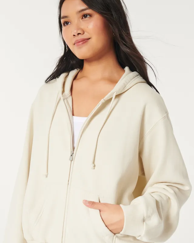 Hollister sales cream hoodie