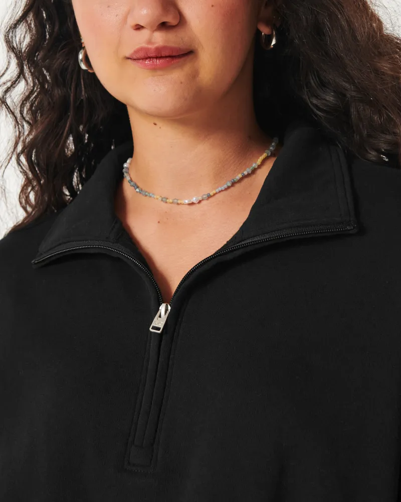 Hollister Feel Good Mini Half Zip Sweatshirt Bramalea City Centre