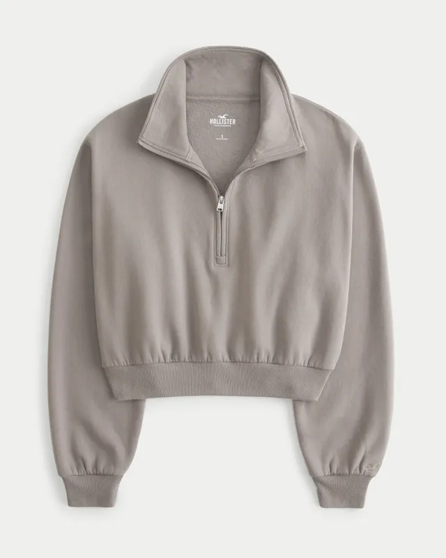 Quarter zip pullover hollister store