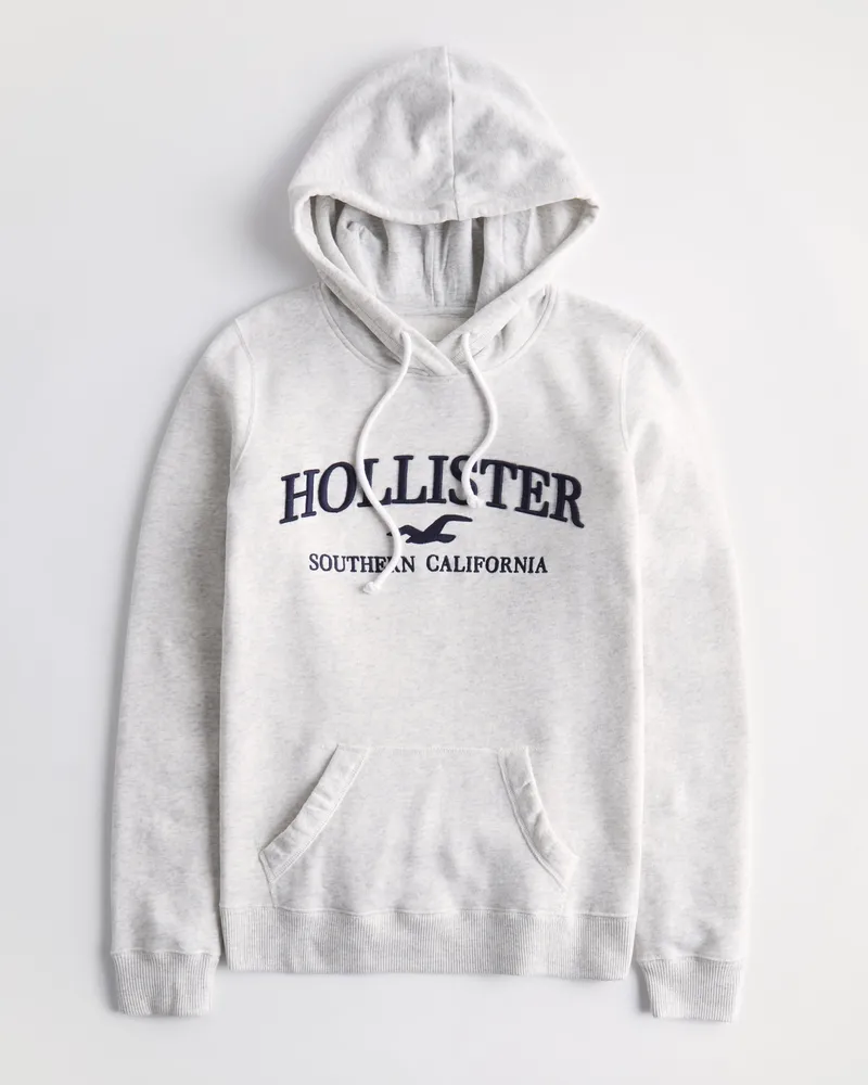 Print logo graphic hoodie hollister online