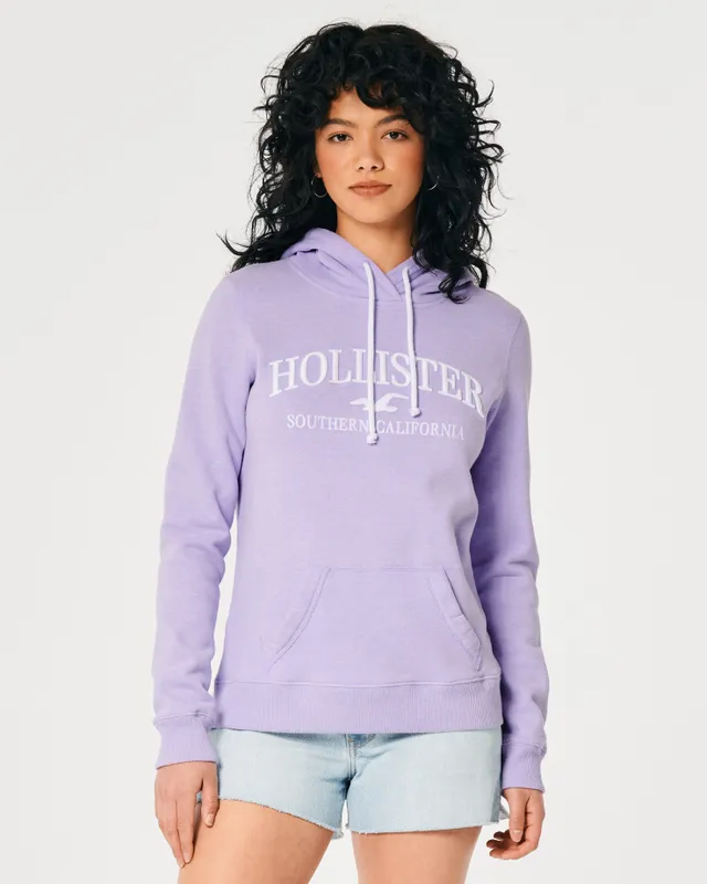 Purple hollister sales hoodie