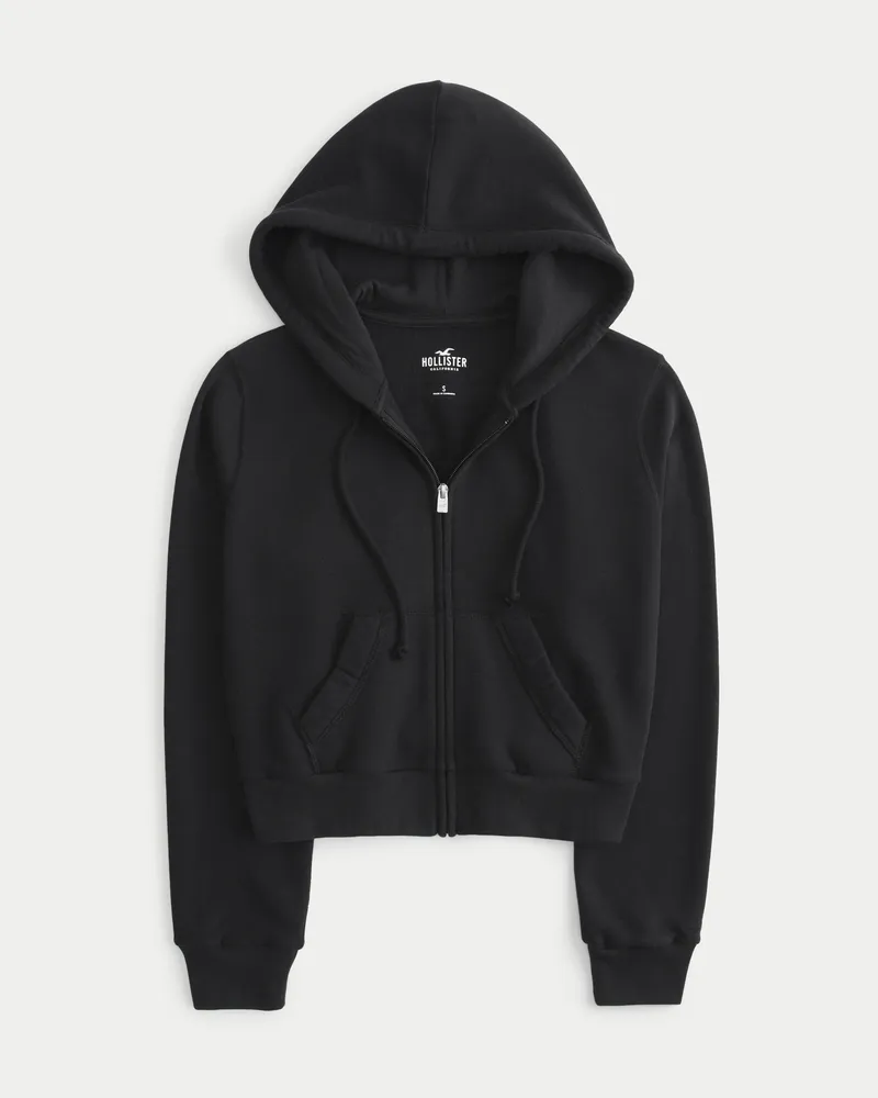 Mini zip sales up hoodie