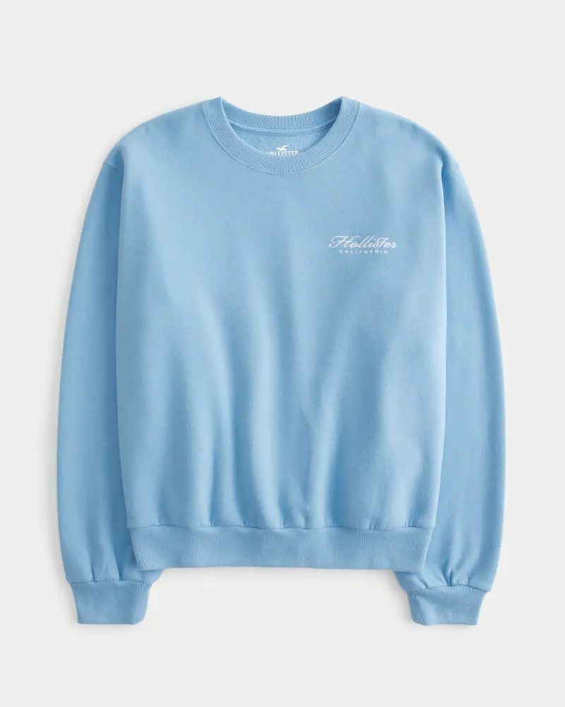 Hollister logo crewneck sweatshirt hot sale