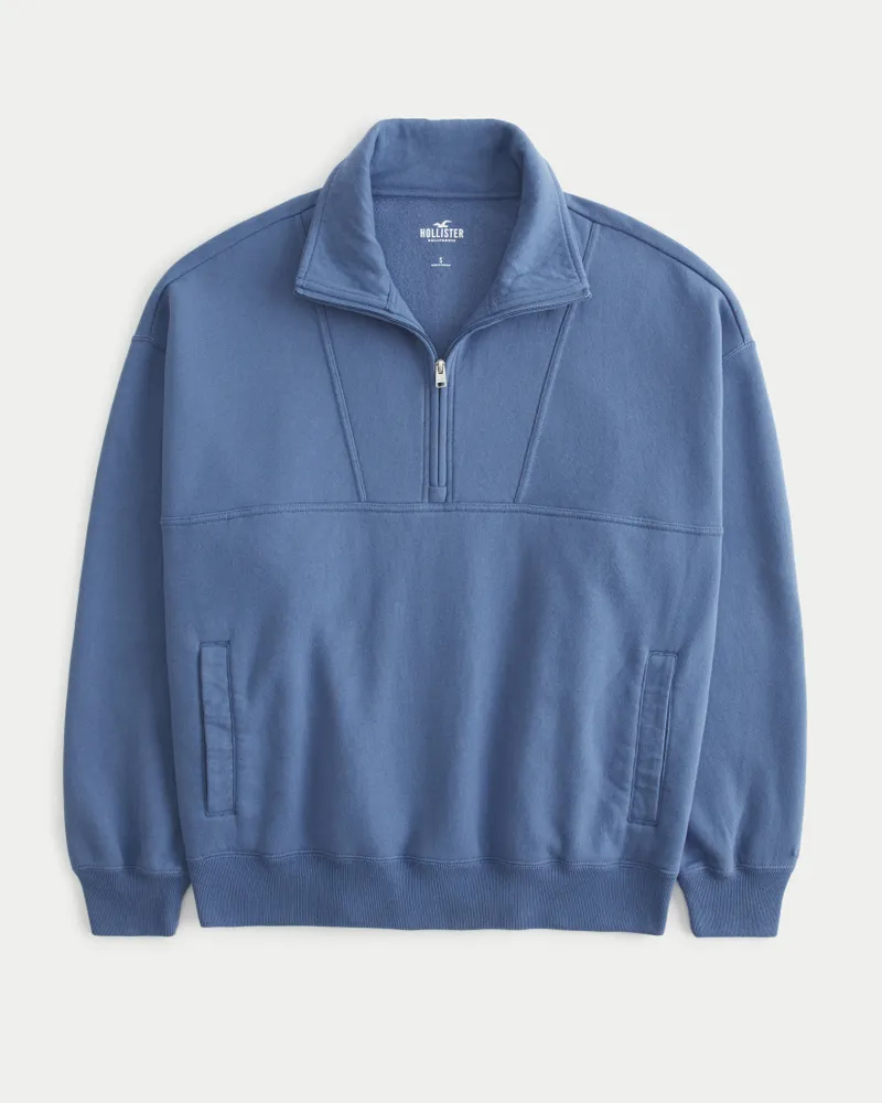 Half zip store sweatshirt hollister