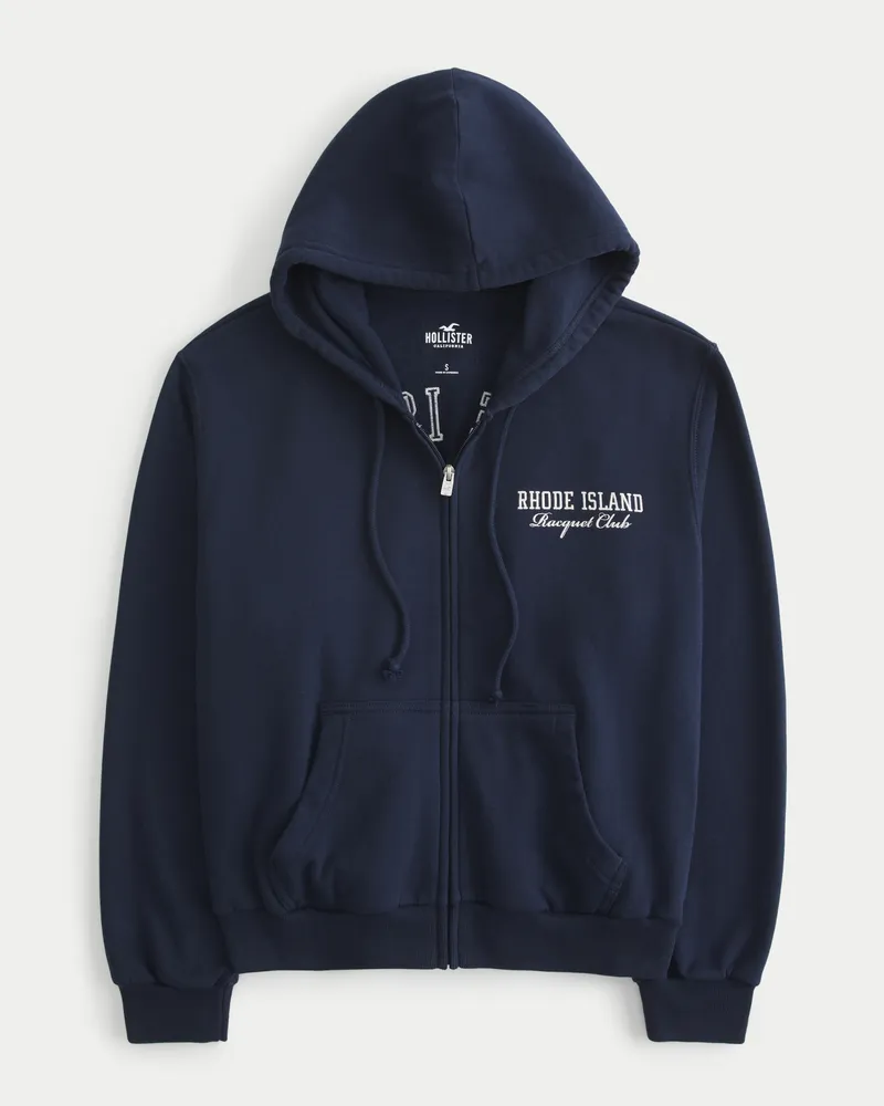 Hollister hoodie best sale with zipper