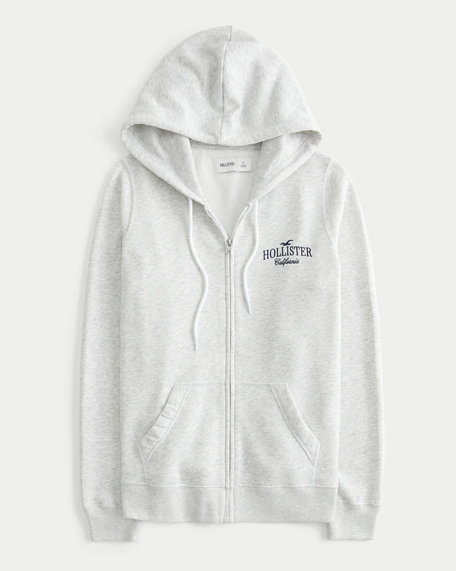 ファッションなデザイン Hoodie Logo Zip-Up Oversized Hollister | America® of Mall トップス