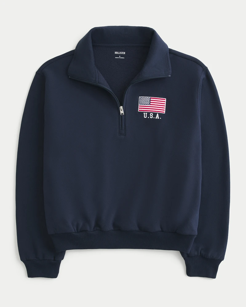 Hollister half zip sweatshirt hot sale
