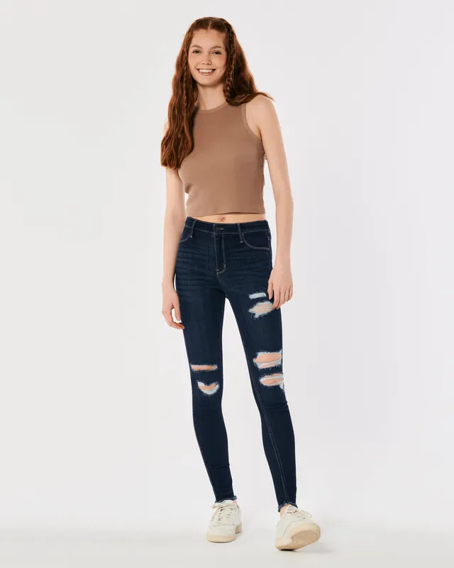 Hollister high rise top crop jean leggings