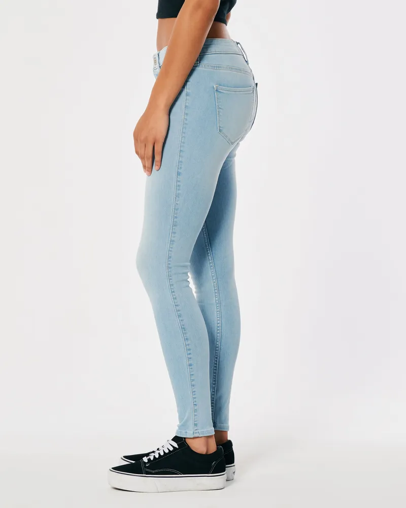 Hollister Low Rise Light Wash Jean Leggings Mall of America