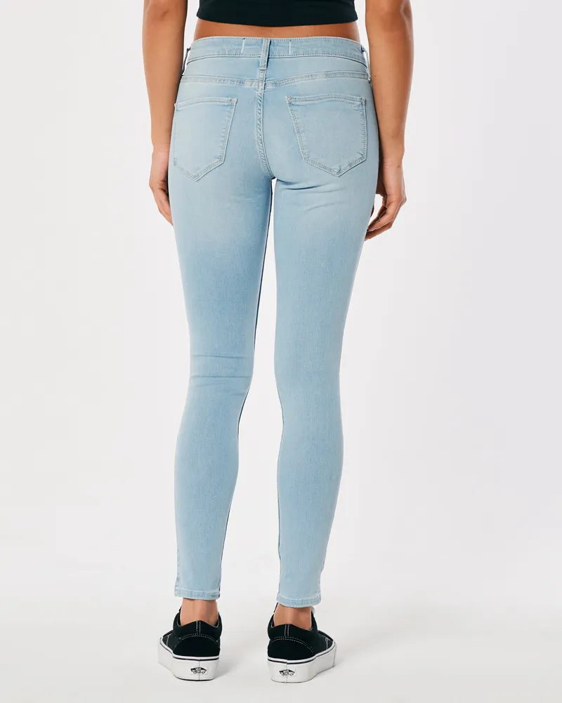 Hollister Low Rise Light Wash Jean Leggings Mall of America