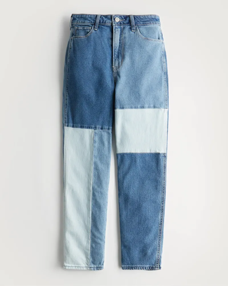 Hollister Ultra High Rise Washed Black Mom Jeans CoolSprings