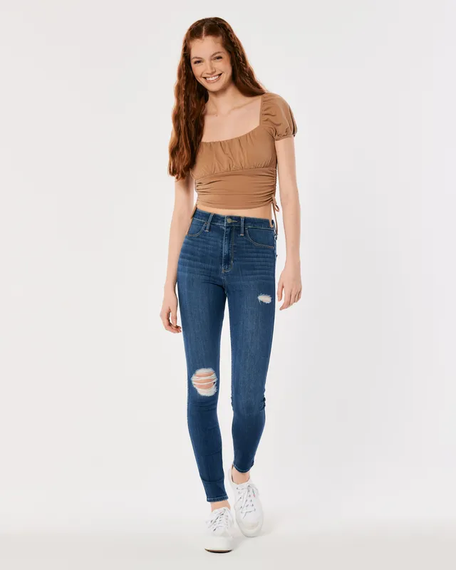Hollister Ultra High Rise Light Wash Jean Leggings Hamilton Place