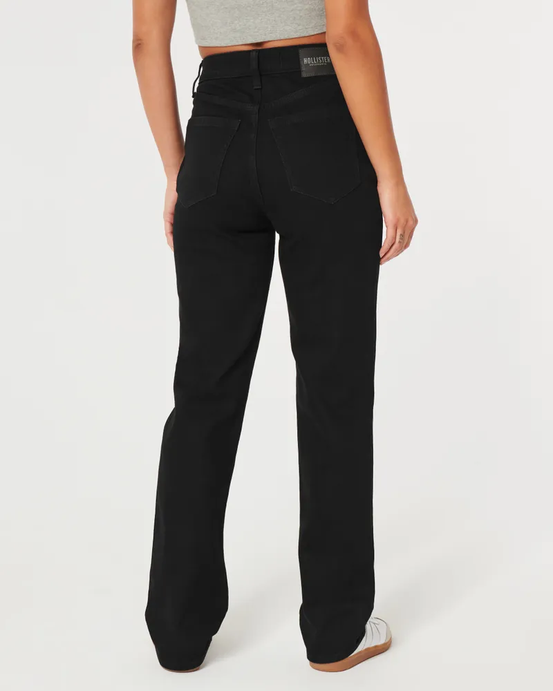 Ripped black jeans hollister 2025
