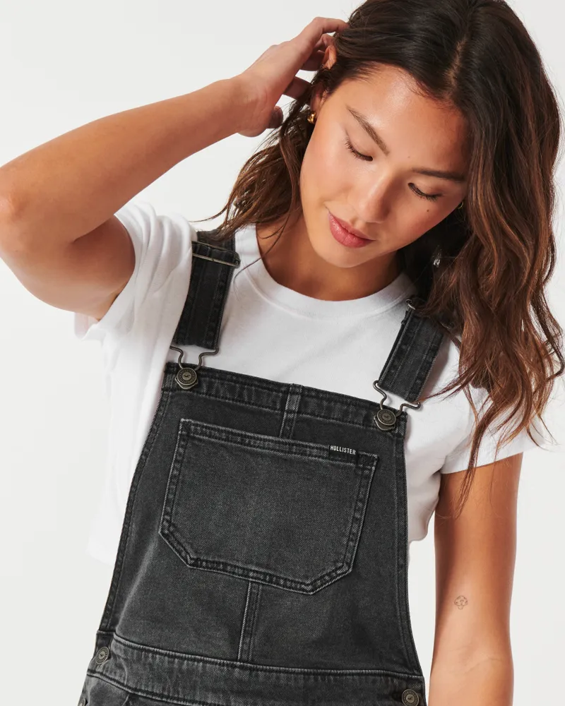 Hollister best sale black overalls