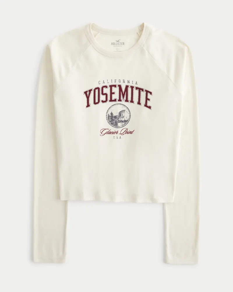 Hollister Relaxed Long Sleeve Logo Graphic Baby Tee CoolSprings