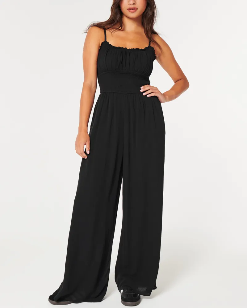 Hollister crop wide leg jumpsuit deals