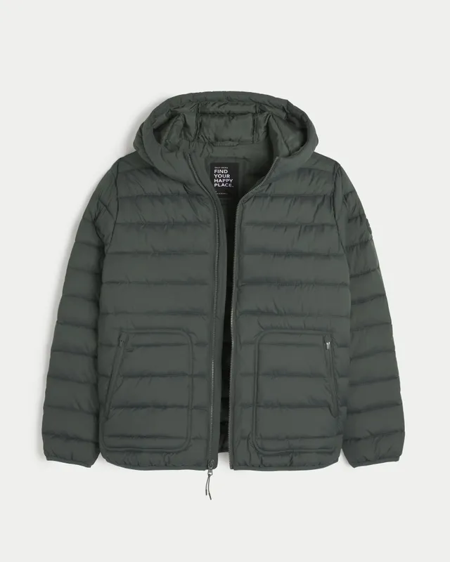 Hollister Gilly Hicks Lightweight Hooded Puffer Jacket