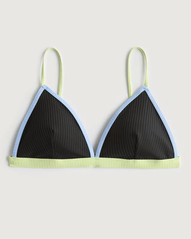 Hollister Gilly Hicks Ribbed Triangle Bikini Top CoolSprings
