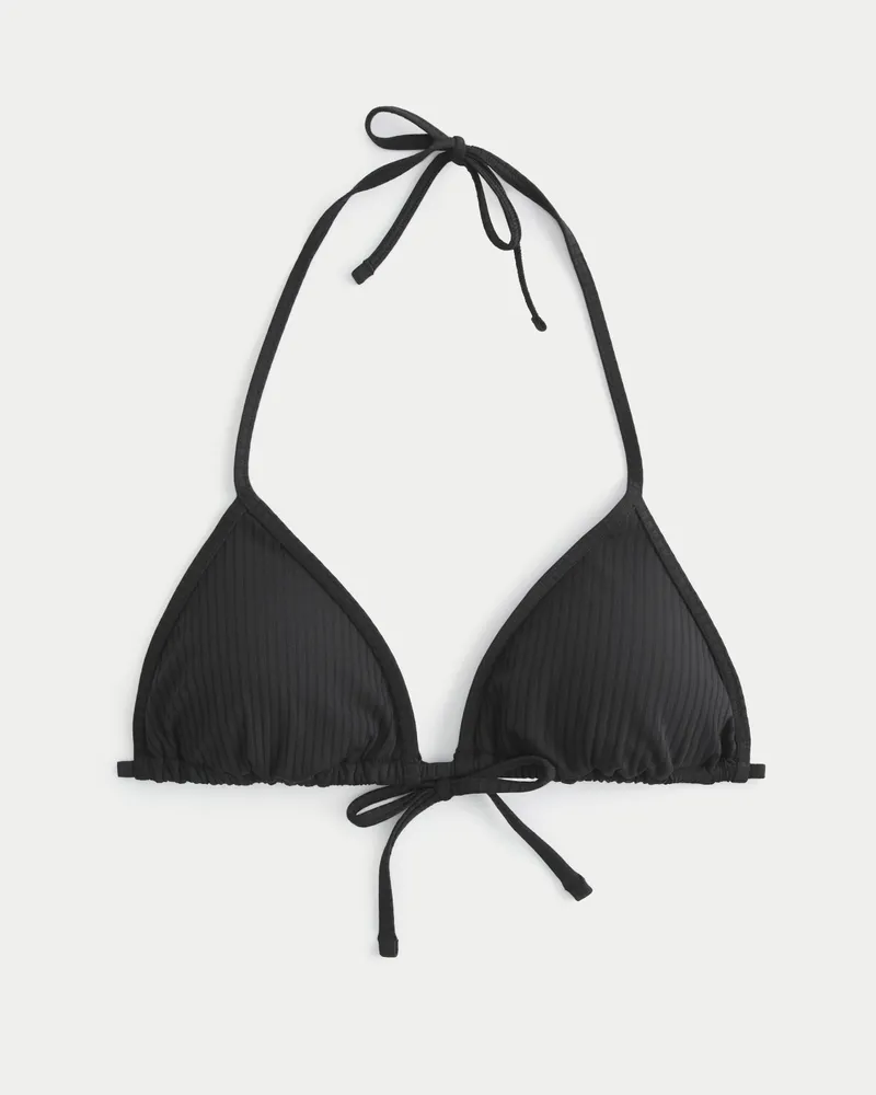 Hollister ribbed triangle bikini top online