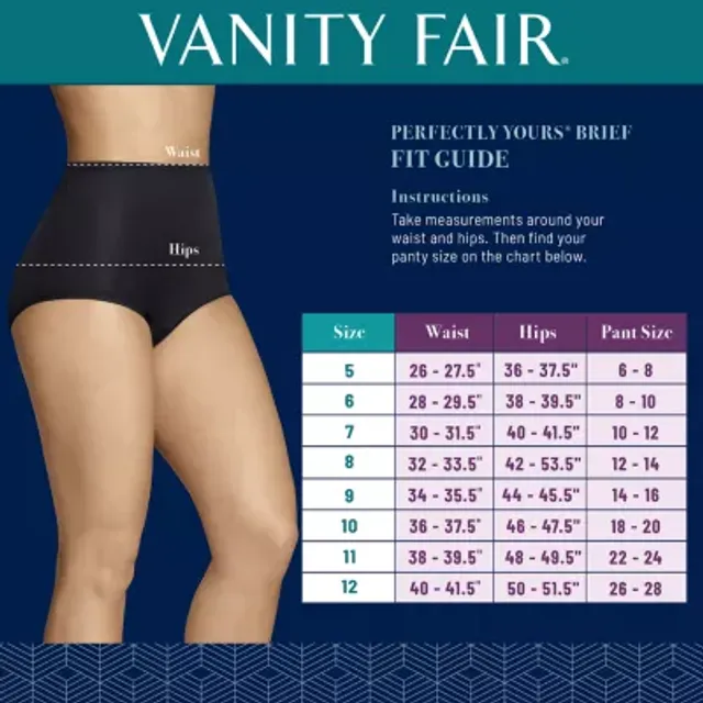 Vanity Fair 3 Pack Average Full Figure Brief Panty 15320