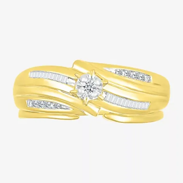 Jcpenney trio hot sale wedding rings