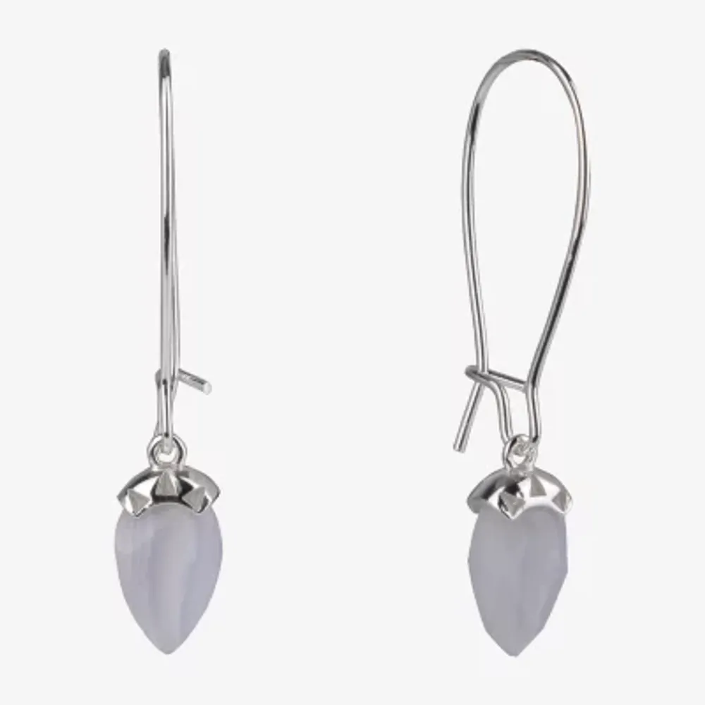 Sparkle Allure 5 Pair Agate Pure Silver Over Brass Pear Drop