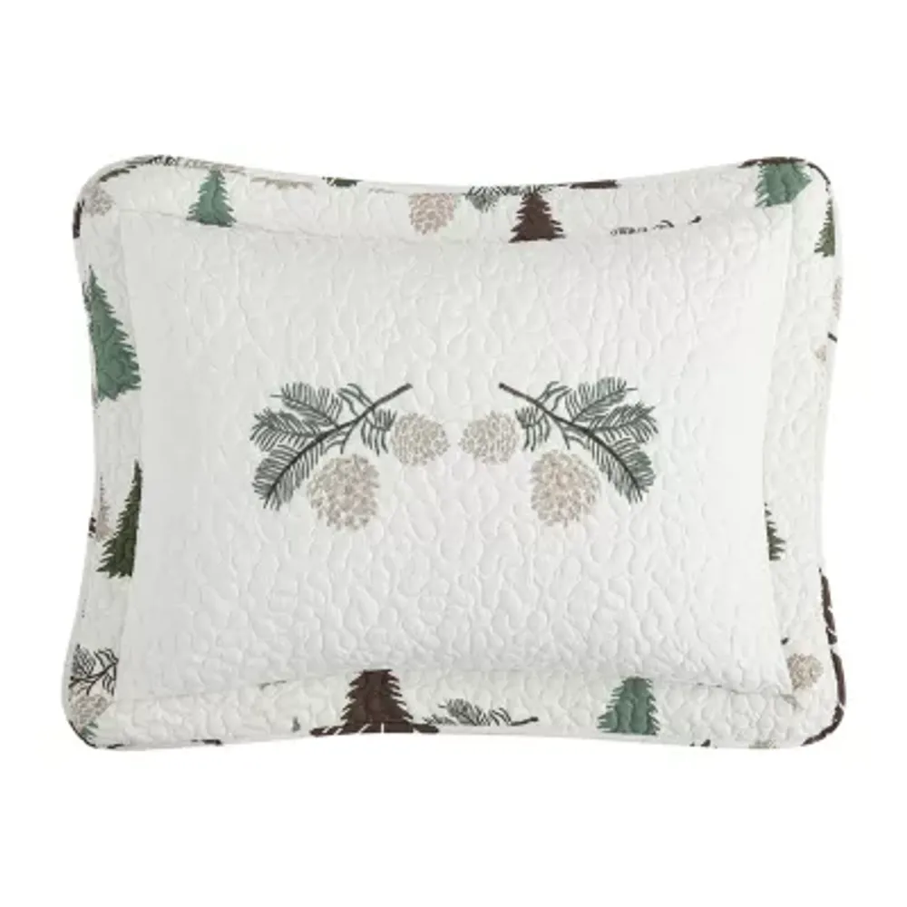 Beatrice Home Fashions Cabin High Embroidered Pillow Sham Plaza